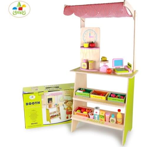 Wooden Boys and Girls Role Play Play House Kitchen Toys Childrens Convenience Car Canteen Trolley Kids Kitchen Toy Set