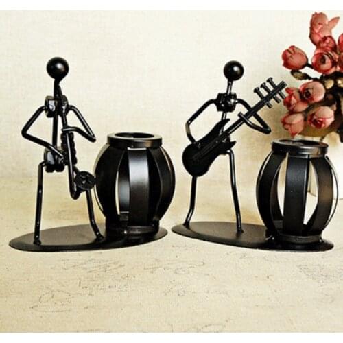 Iron Man Pen Holder Full Set of Guitar Band Music Player Desktop Pen Holder Storage Box Home Decoration Crafts Small Ornaments