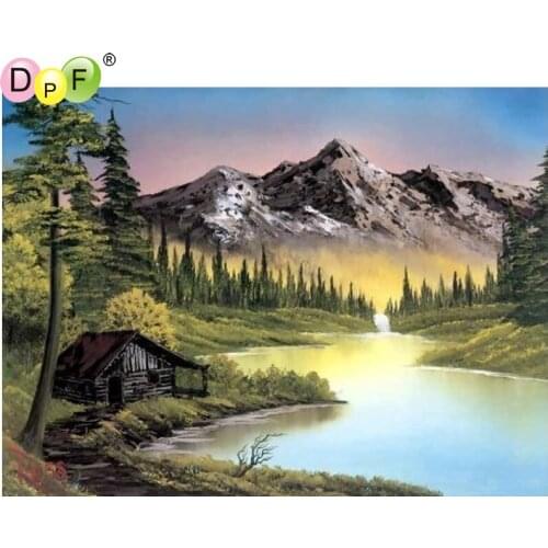 DPF DIY Was the house 5D home decor diamond embroidery crafts wall painting diamond mosaic square diamond painting cross stitch