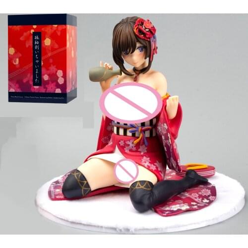 16cm Anime Figure Native Pink Cat Mataro Kimono Girl PVC Action Figure Model Toys Adult Collectible Doll Figma Gifts