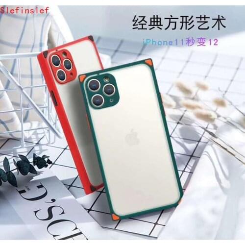 Square Fashion contrast classic Phone Case For iPhone 11Pro Max XR XS Max XR 7 8 6 6S Plus SE 2020 TPU Back Cover Soft gift