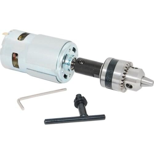 DC Motor 775 12V/24V Gear Motor Mini Table Saw for Wood Cutting with Mini Electric Drill Chuck for DIY Parts