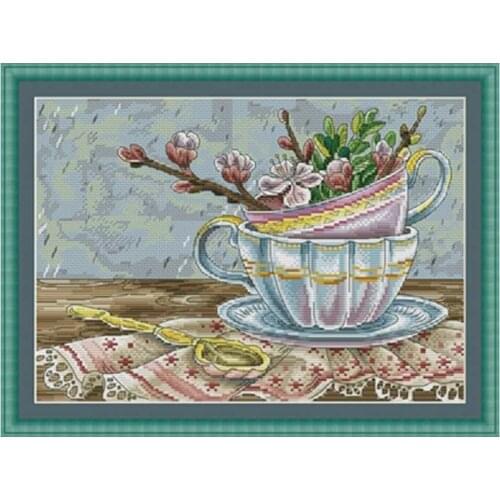 My spring patterns Counted Cross Stitch 11CT 14CT DIY wholesale Chinese Cross Stitch Kits Embroidery Needlework Sets home decor