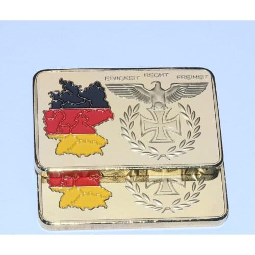 Germany Gold Bars Colours Iron Cross German Empire Reich bank Gold Bar 1 oz 999 Gold Plated free shipping