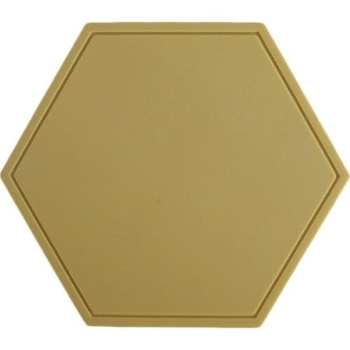 Anti-slip Hexagon Shape Silicone Dining Table Mat Heat Resistant Table Mats Coffee Tea Cup Mat Pad Bowl Pad Cushion Table Decor