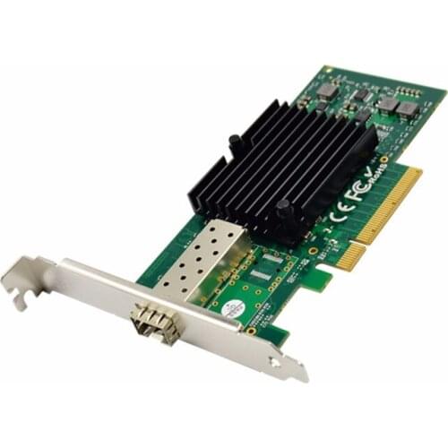 PCIE X8 Single SFP 10 Gigabit Ethernet 10000Mbps Server Adapter NICs intel X520
