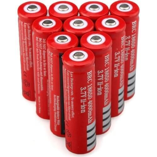 AIMIHUO 18650 Battery Rechargeable Battery 4000 mAh 3.7V Battery For LED Flashlight Torch