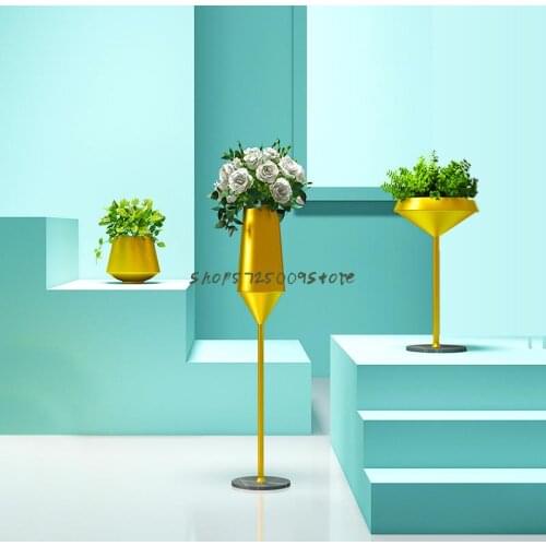 Modern flower shelf living room floor type Nordic balcony flower stand light luxury plant shelf