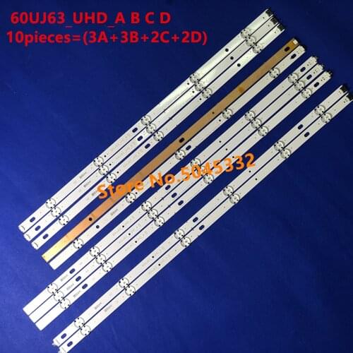 LED backlight strip 11 lamp for LG 60UJ6309 60UJ6300 60UJ6050 60UJ630V 60UJ634V EAV63673006 60UJ63_UHD_A B C D NC600DGE AAFXC