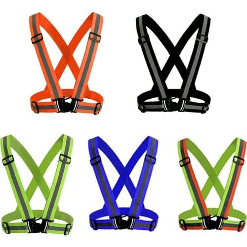 Reflective Straps Night Running Reflective Clothing Reflective Vest Adjustable Safety Vest Reflective Elastic Band