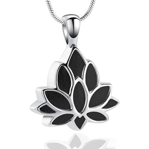 Urn Necklace Cremation Jewelry for Ashes Stainless Steel Lotus Flower Memorial Ashes Locket Ashes Keepsake Urn Jewelry