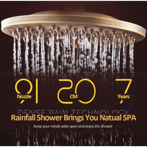 Vidric Vidric Bathroom Shower Faucets Antique Bath Rain Shower Wall Concealed Bathroom Faucets Shower Set Faucet Mixer Tap Torne