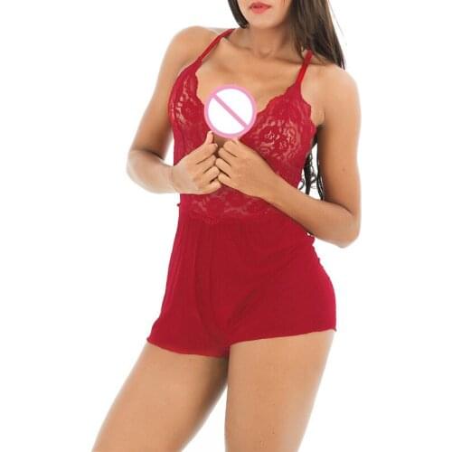 Black/Red 2018 Summer Women Intimates Hot Slips Sling Backless Sexy Lady Fashion Deep V Sleepwear Full Slip S-XXL