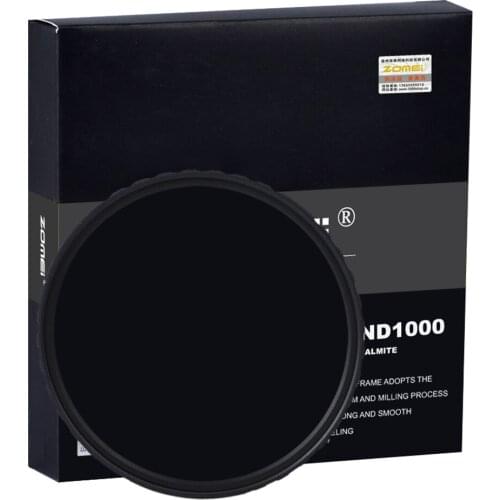 Zomei 10-STOP 52/58/67/72/77/82MM Slim HD ND1000 Multi-coated Pro Optical Glass Neutral Density Filter For Canon Nikon Camera