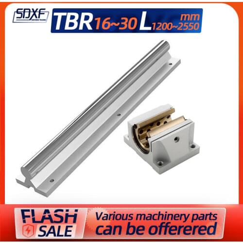 1/2PCS domestic linear guide rail slider with copper sleeve TBR linear guide + TBR slider with copper sleeve TBR16/20/25/30, len