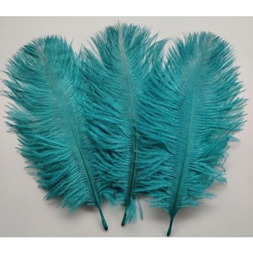 Wholesale 10pcs High Quality Malachite Green Natural Ostrich Feather 20-25cm/ 8-10 inch For Wedding Party Accessories Decoration
