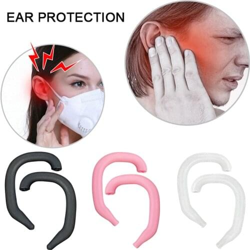 10pcs Silicone Earloop Cover For Mask Soft Comfortable Ear Protection Hook Mask Lug Hook Anti-Slip Invisible Ear Protector