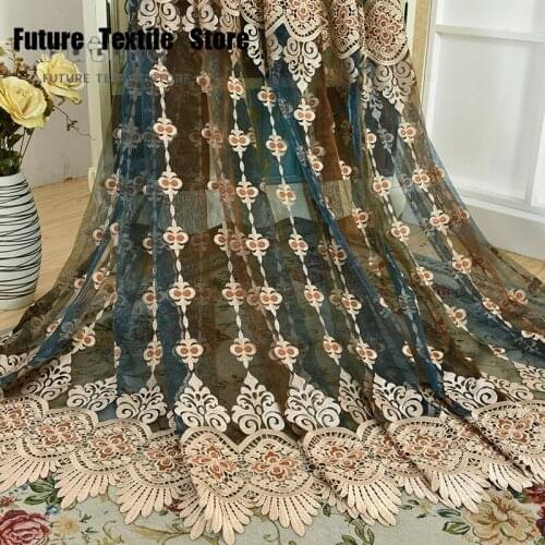 Embroidery window screen high-grade water-soluble embroidery finished custom bedroom window screen cloth embroidery screen