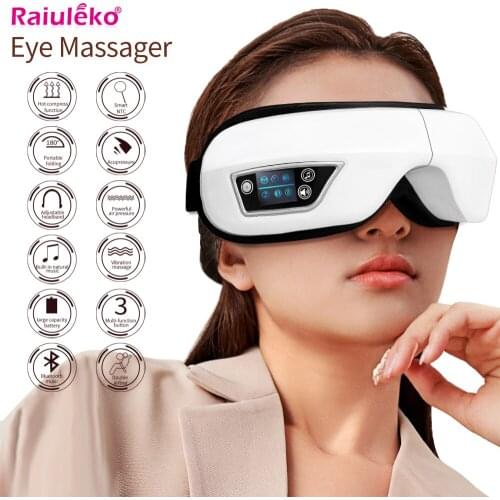 4D Smart Vibration Eye Massager Eye Care Instrumen Heating Bluetooth Music Relieves Device Fatigue Relieve Dark Circles Therapy