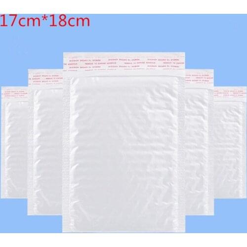 50pcs / (17 * 18cm + 4cm) White Bubble Envelope Bubble Film Bag Pearl Film Envelope Shock Bag