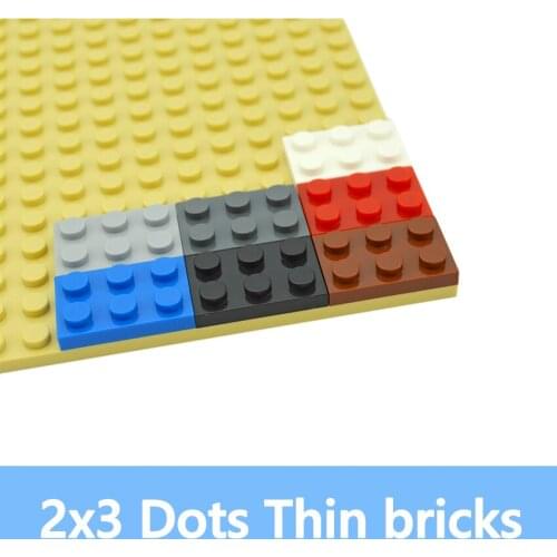 50PCS DIY Building Blocks 2*3 Dot Thin Figures Bricks 2x3 Dots Educational Creative Size Compatible With 3021 Toys for Children