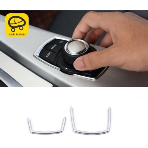 CARMANGO For BMW 1 Series F20 F21 2012-2019 Auto Car-styling Multi Media Knob Panel Frame Trim Covers Sticker Interior Accessory