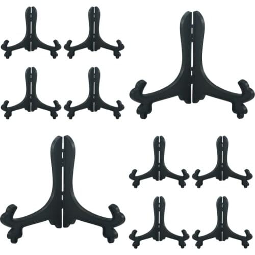 Artliving Black Plastic Easel Plate Stands Holders Picture Easel Display Stand