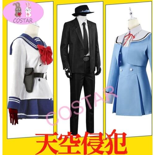 COSTAR Anime Tenkuu Shinpan High-Rise Invasion Sniper Mask Honjou Yuri Shinzaki Kuon Cosplay Costume Full Set Halloween Costume