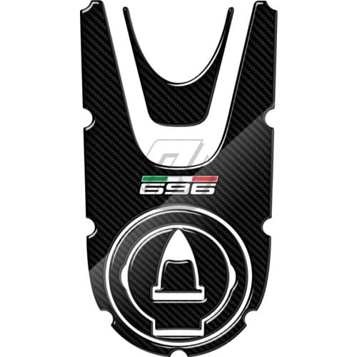 For Ducati Monster 696 2008-2014 3D Carbon-look Motorcycle Fuel Gas Cap Stickers Tank Pad Protection