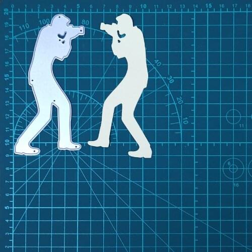 Film Camera/Man Taking Pictures Metal Cutting Dies For Stamp Scrapbooking Stencils DIY Paper Album Card Decor Embossing 2020 New