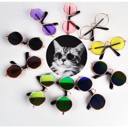 Funny Fashion Pet Cat Dog Sunglasses Cute Kitten Glasses Puppy Mini Cool Sunglasses Pet Photos Eyewear Accessories Pets Supplies