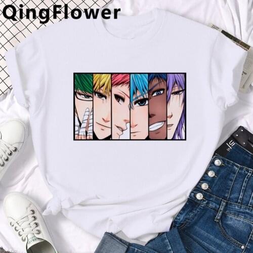 Anime Kuroko No Basket Basketball tshirt top tees male tumblr white t shirt couple tshirt clothes couple clothes aesthetic
