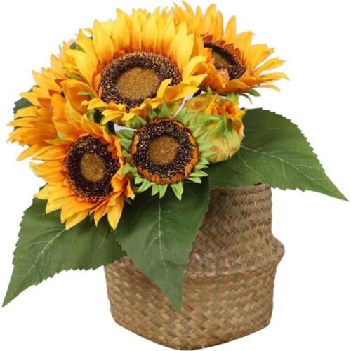Diy Artificial sunflower silk beautiful bouquet wedding party holiday home decoration artificial sunflower simulation