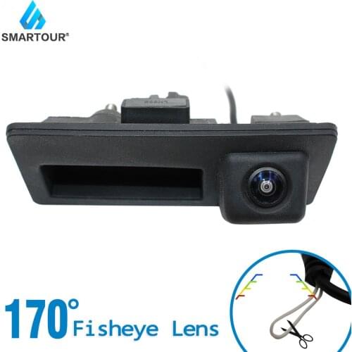Smartour HD Starlight Night Vision MCCD Fisheye Lens Car Rear View Trunk Handle Camera For VW Passat Tiguan Golf Jetta Sharan