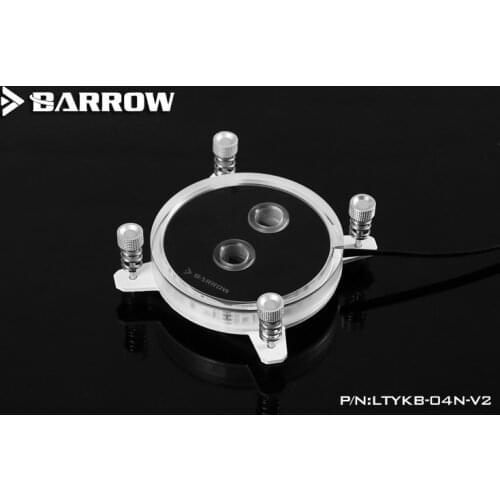 Barrow LTYKB-04N-V2, For Intel Lga115x CPU Water Blocks, LRC RGB v2 Acrylic Micro cutting Micro waterway Water Cooling Block