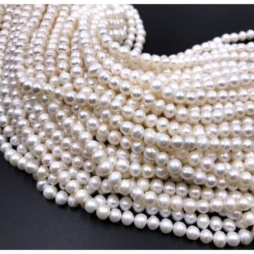 Favorite Pearl Loose Beads 7-8mm Potato Round Freshwater Pearl DIY Jewelry Making For Necklace Bracelet Earring 14'' Full Strand