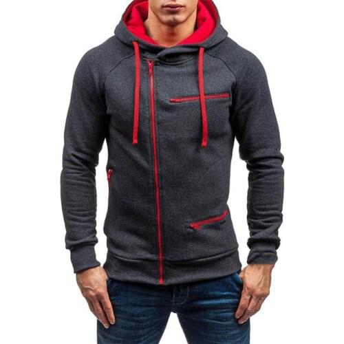 Mens Sweatshirts Outdoor Jackets Hooded Coats Contrast Colors Drawstring Solid Color Long Sleeve Hooded Men Clothing For Winter