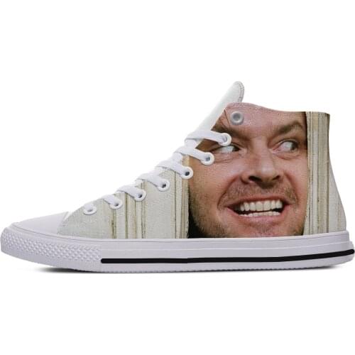 2019 The Shining Jack Nicholson Classic Horror Movie 3D Print Mens Lightweight Breathable Comfortable Fashion Canvas Shoes