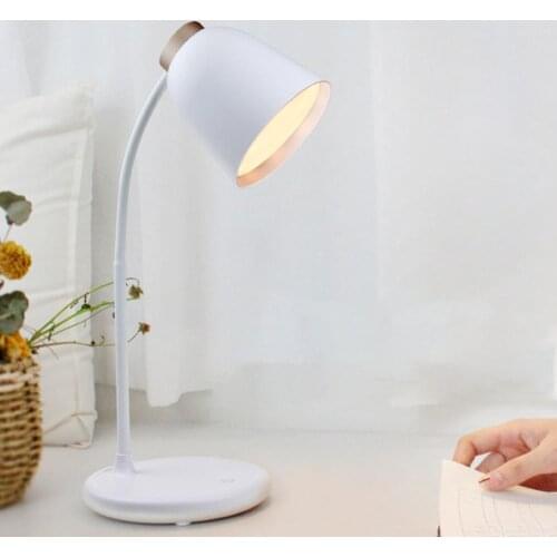 Warm LED Desk Lamp 3 Modes Table Lamp DC/USB Rechargeable Table Light Bedside Night Light Eye Protection Reading Lighting