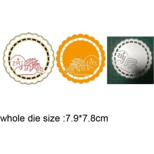 Wreath IHS Circle Frame New 2021 Metal Cutting Dies for Scrapbooking Paper and Card Making Decorative Embossing Dies Craft dies