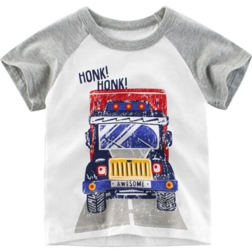 New Baby Short Sleeve Top Kids Cotton Cartoon T Shirts Toddler Boys Clothing Summer Girls T Shirts Children Clothing White Grey