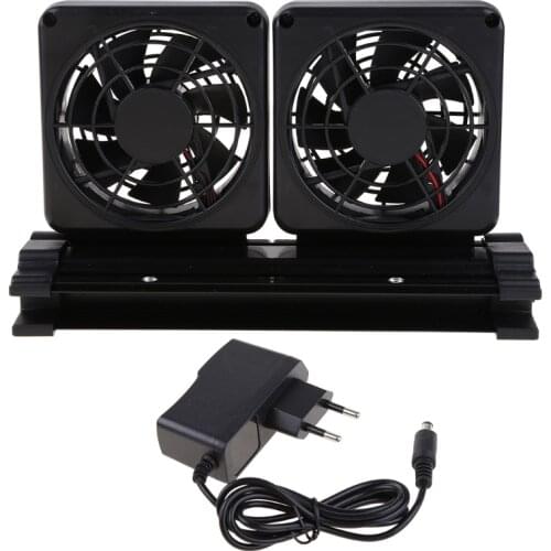 Aquarium Chiller Fish Tank Cooling Fan Reduce Water Temperature 2 Fans Set Aquarium Cooler Wind Speed Adjustable 12V