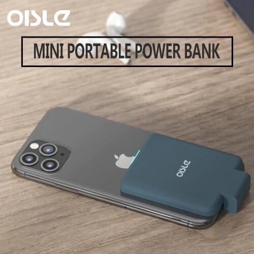 OISLE 4225mAh mini external Battery Charger Smart Battery Case fast Wireless Power Bank For iPhone 6 6s 7 8 Plus X 12 11/5S/se2