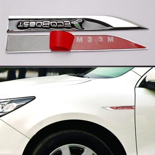 A Pair For Mugen Logo Car Metal Side Blade Fender Protector Sport Stickers Car Refitting Emblem Motorcycle Styling Accessory