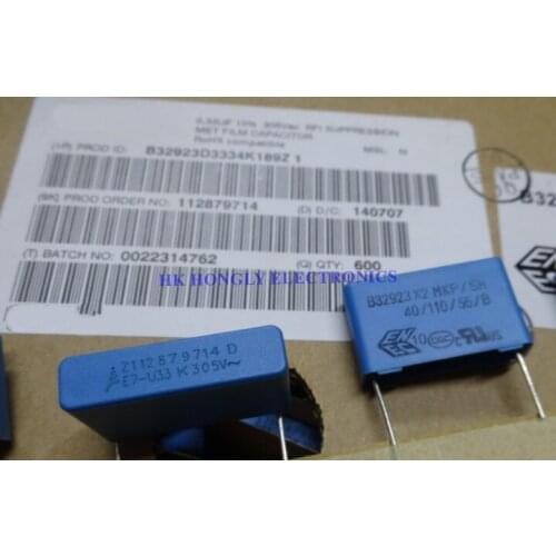 20PCS B32923 X2 MKP/SH D U33 K 10% 334 0.33UF 305V P=22.5mm D Size MET FILM CAPACITOR