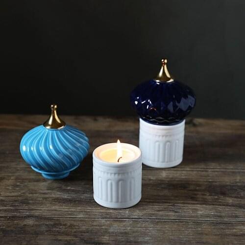 European Style Candle Holder Storage Box Candy Box Gift Castle Storage Jar