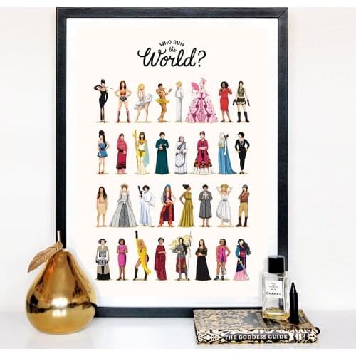 Who Run The World Poster Future Is Female Canvas Painting Girlboss Gift Wall Feminism Art Print Picture For Bedroom Home Decor