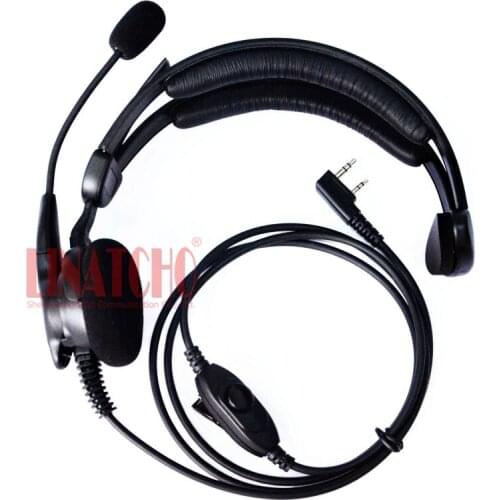 Professional walkie talkie single side headphone with mic function tactical headset, 2 pin conenctor