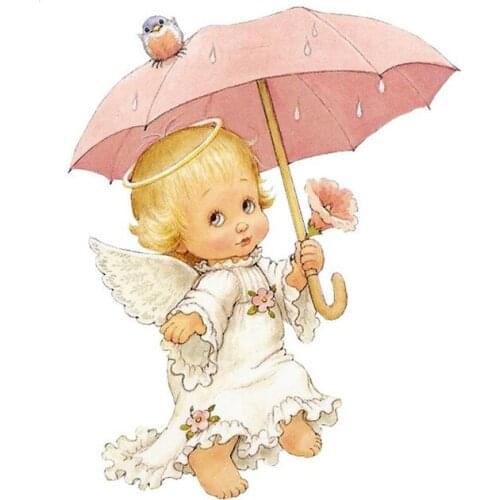 Multicoloured diamond embroidery angel baby 5d diy diamond painting full square mosaic picture of rhinestones Y0567