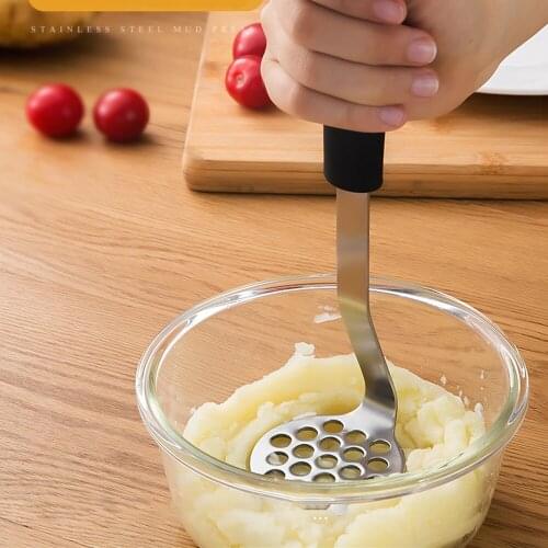 Manual Potato Masher Mashed Potatoes Pressure Kitchen Tool Baking Stainless Steel Masher 25*6cm Pressure Mud Multi-function